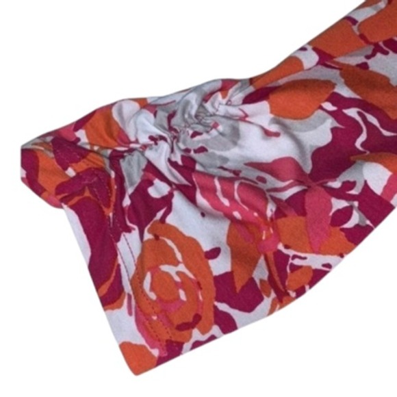 Sharon Young Sunset Boulevard Floral Twist Front V-Neck Elbow Sleeve Dress S New - Picture 4 of 8